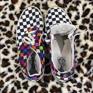 Colorful Checkered Vans Shoes